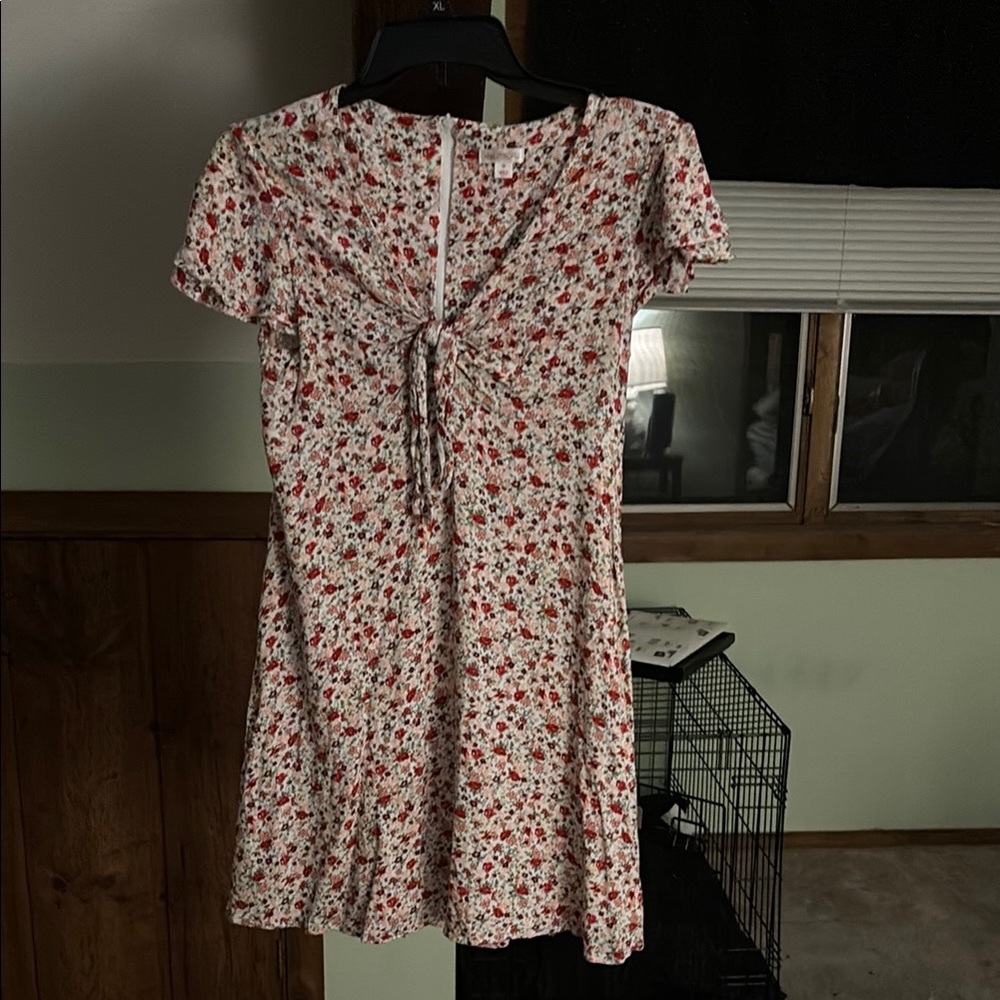 Floral Print Short Sleeve Dress